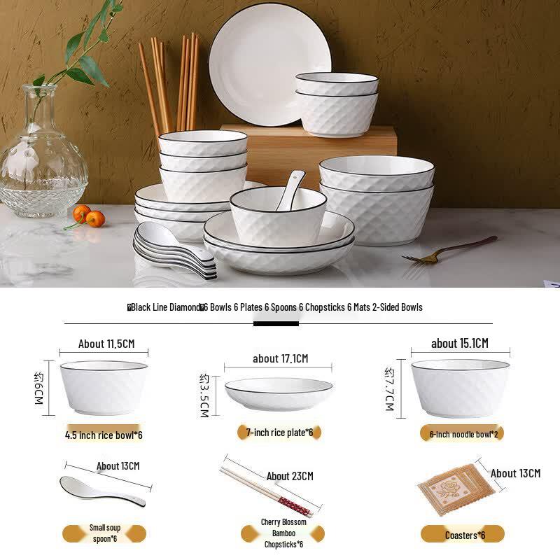 

Nordic Style Ceramic Dinnerware Set