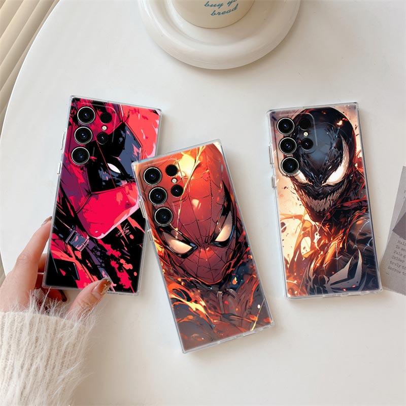 Marvel Avenger Cool Venom Transparent Case For Samsung Galaxy S26 S25 Ultra S24 S22 S26 Plus S20 S23 S21 S25 FE 5G Clear Cover