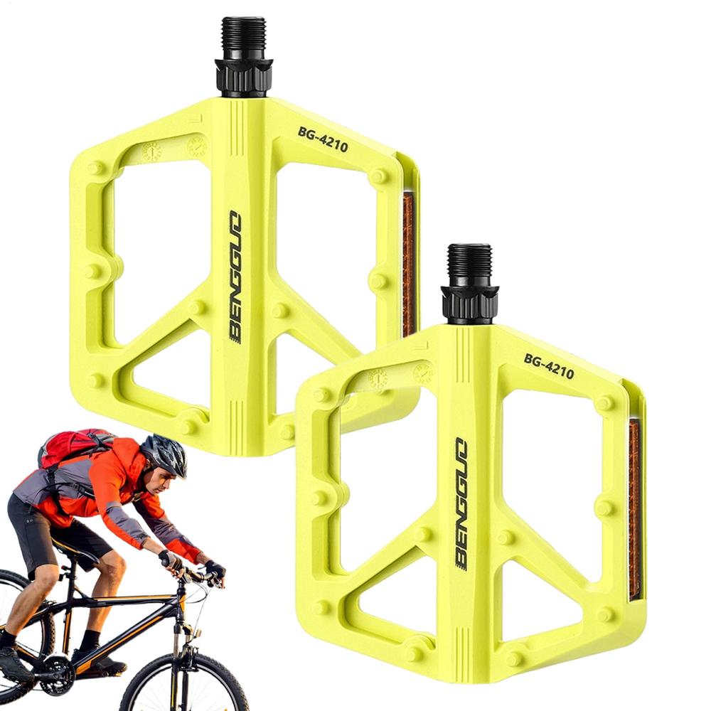

Flat Pedals Professional Flat Pedals Lightweight Non-Slip Reflective Strips Replacement For Women Men Urban Commute Travel