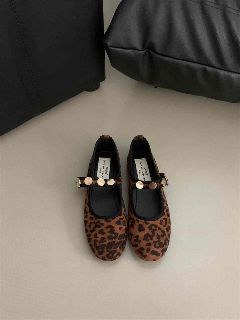 

Fashion IPPEUM Baller Flats Red Mary Janes Split Toe Shoes 2025 New Fashion Leopard Ballerinas Zapatos Mujer 245