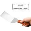 2 Pièces Spatule BBQ, Set de Spatules En Acier Inoxydable, Spatule En Métal, Acier Inoxydable Perforé Spatule à Griller avec Manche