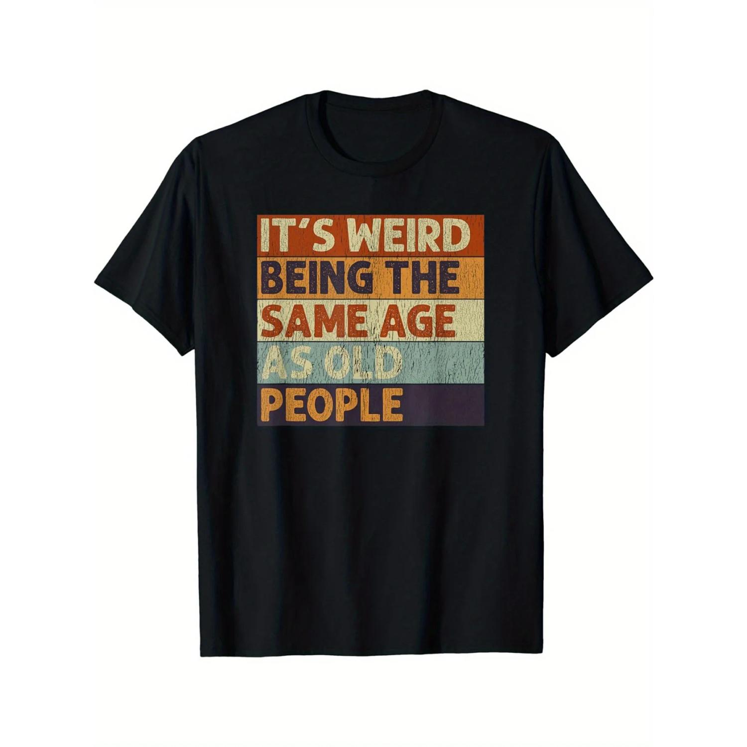 

Wearing Men s Fashionable Sports T-shirts At The Same Age As The Elderly Feels A Strange Summer and Spring Sports Style XXXXXL чорний