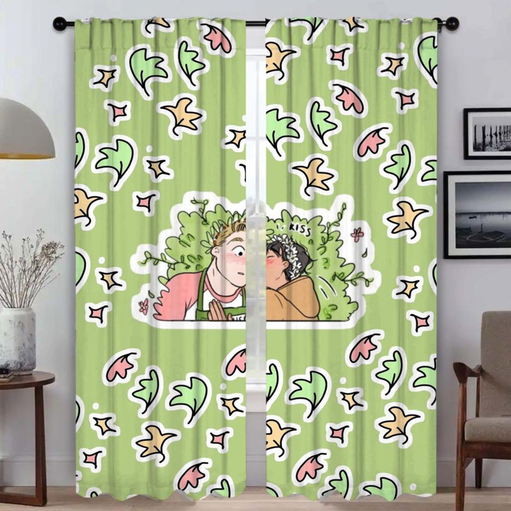 Heartstoppers Kitchen Curtains for Camera Shades Curtains Child Room Living Room Curtain Halloween Decoration Tulle for Bedroom