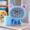 Bear Pen Holder Alarm Clock, Children's Desktop Clock, Student Bedroom Bedside Gift Alarm Clock