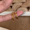 Light Luxury Minimalist Style Ring Twist Wide Version Narrow Version Set Ring Stacked Wearing Daily Commuting Retro Versatile Design Index Finger Ring