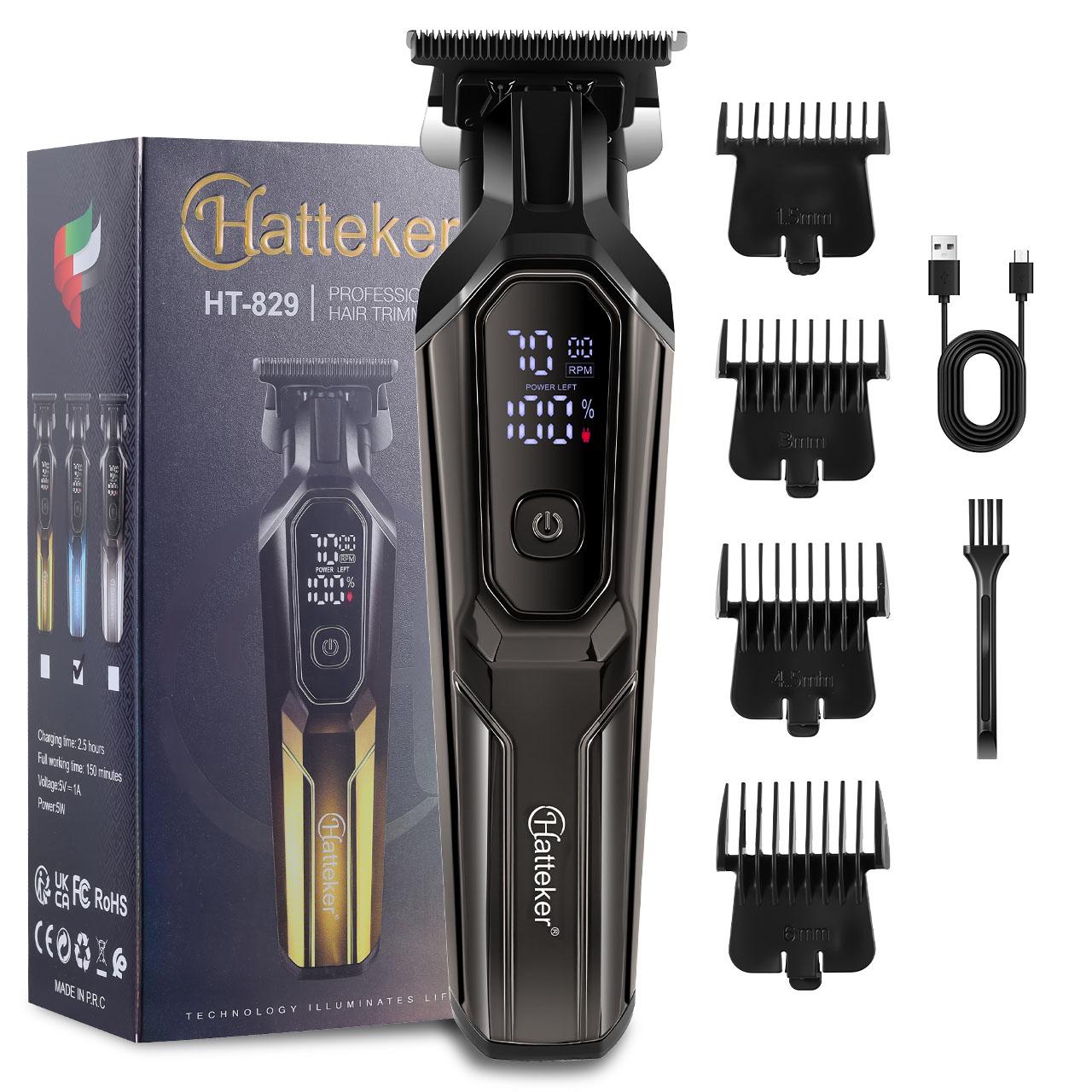

Hatteker Multi-Functional Hair Clipper with Digital Display Multiple Guide Combs 3-Color Options for Men s Grooming чорний