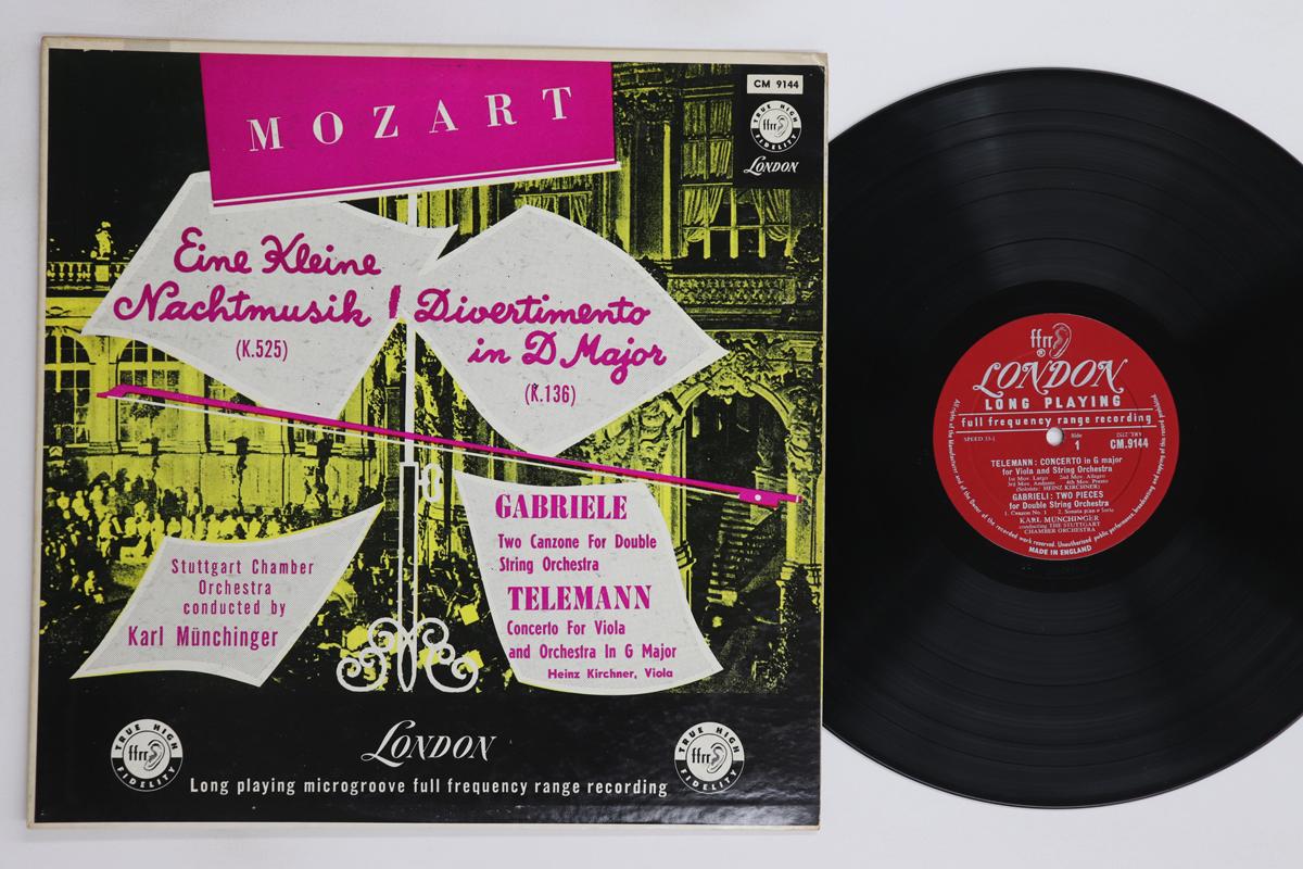 

LP Record KARL MUNCHINGER, STUTTGART CHAMBER - Mozart / Gabrieli / Telemann CM9144 LONDON US Classical Used