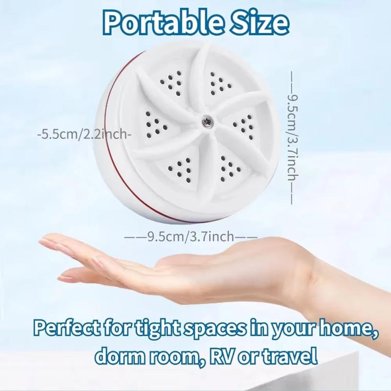 1 Piece Travel Home Business Trip Usb Rotating Turbine Portable Mini Washing Machine For Socks Underwear Wash Dishes
