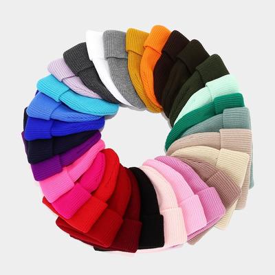 Hat Autumn and Winter Retro Dome Warm Short Wool Bag Head Melon Fur Hat Thickened Knitted Hat Cold Hat Men and Women