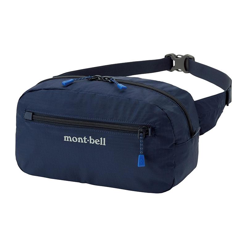 MONTBELL 2.5L Casual Versatile Zip Closure Nylon Belt Bag Medium Unisex Couple Navy Blue