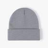 Unisex Winter Warm Ribbed Knitted Hat Acrylic Beanie with Custom Logo Digital Printing Solid Color and Cuffed Design