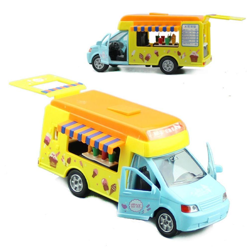 Inertia Simulation Ice Cream Truck ABS Children's Toy Car Cute Food Truck Store Car Toy  Girl Gift