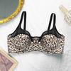 Europäischer und Amerikanischer Leopardenmuster Sexy Übergröße Unterwäsche Feste Doppelträger Nahtloser Bügel Damen-BH