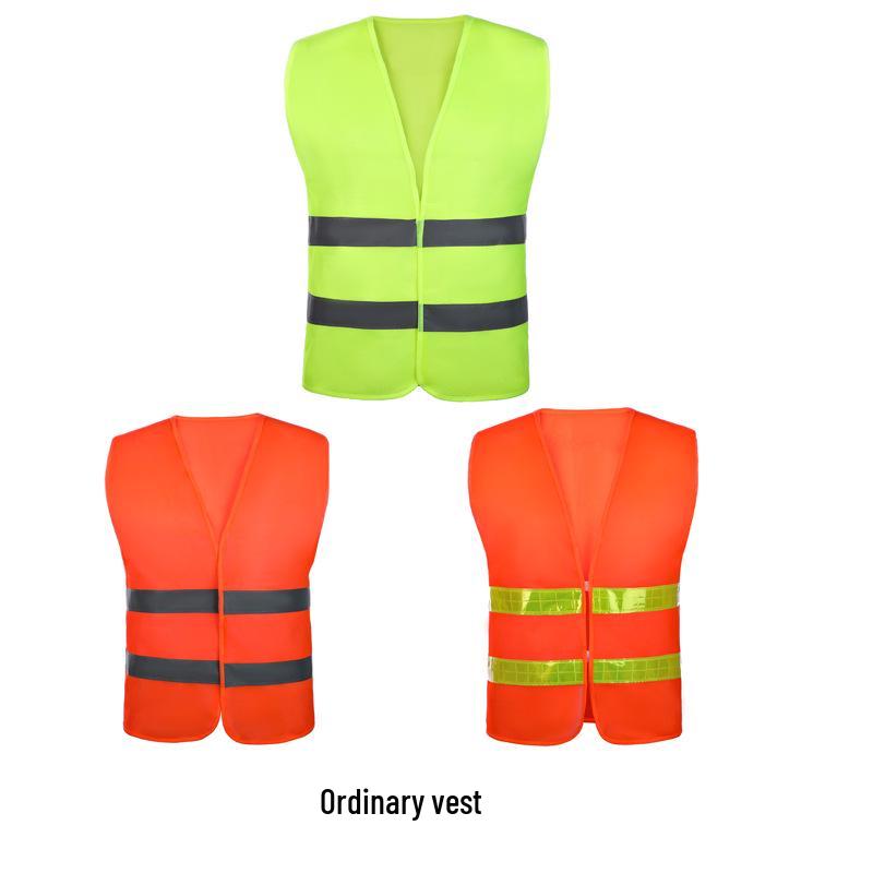 Mingtu Multi-Pocket Reflective Vest for Construction and Traffic Safety Fluorescent Green
