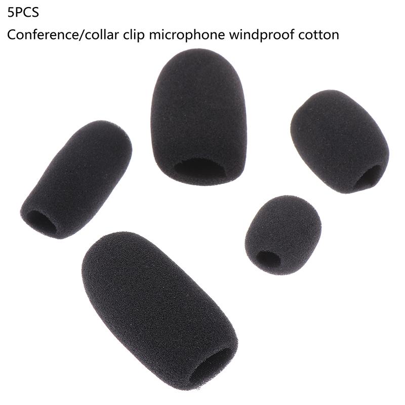 5 Stück Schaumstoff-Ohrhörer-Mikrofonabdeckung Mikrofon-Windschutz Kopfhörer-Schwamm Schwarz Mikrofon-Spezialset Headset-Ersatz