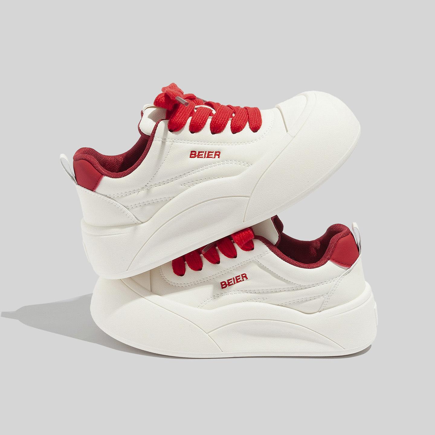 

All-purpose Shoes - New Stylish Thick-soled Sports and Casual Shoes for Women 40 бежевий/червоний