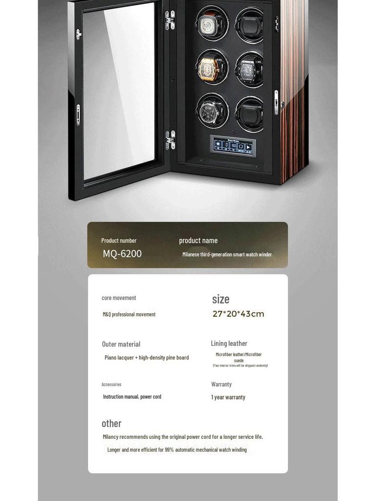 In-Stock Milanese Automatic Watch Winder and Storage Box
