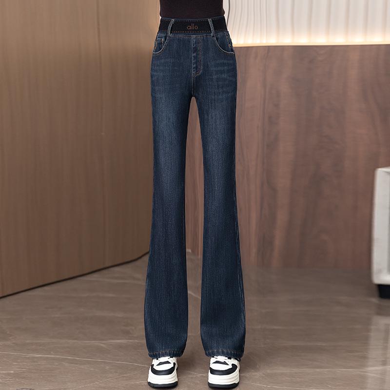 

Women s Slim-Fit Velvet-Lined High-Waisted Flared Denim Pants - 2025 Autumn/Winter Bestseller 3XL / 31 for 135-145 lbs
