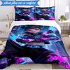 Kpop cartoon 3pcs K-pop music group Bedding set,Ideal for Bedroom, Dormitory,Including Duvet Cover And 2pcs Pillowcases,Fan gifts