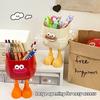 Big Mouth Pen Holder Cartoon DIY Pencil Case Large Capacity Pen Container Students Plastic Fun Desktop Organizer