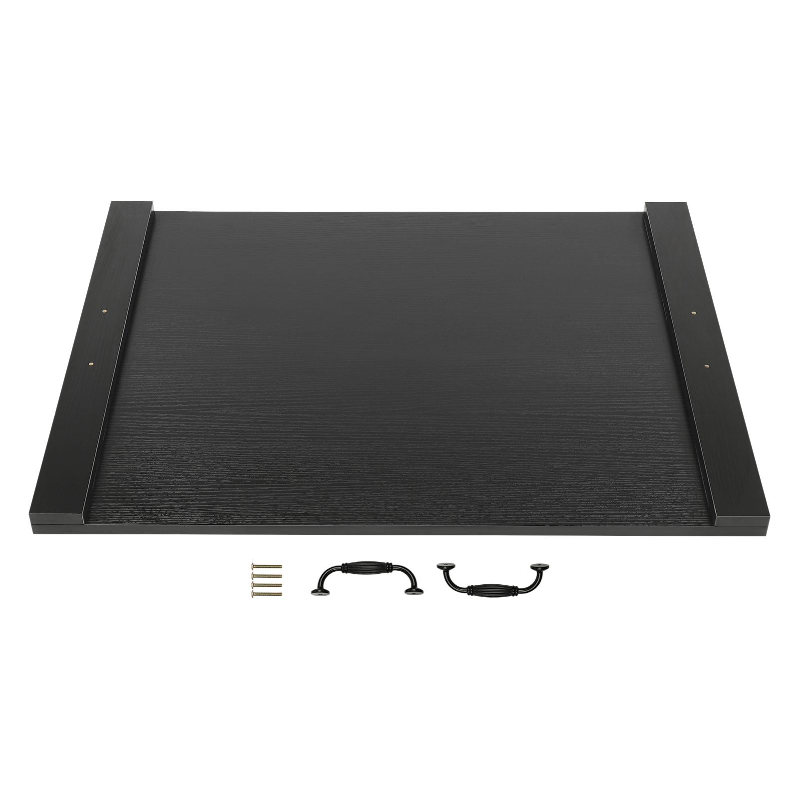 Counter Space Top Cover Decorative Tray for Kitchen Noodle Board Stove Top Cover nero
