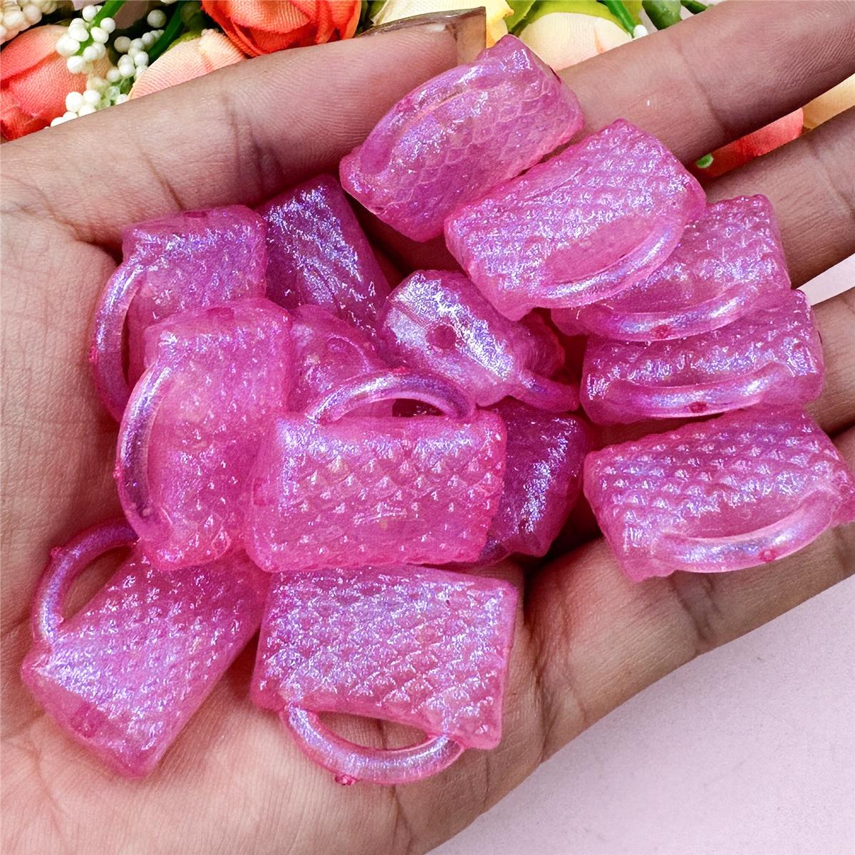 

DIY ювелирные аксессуары 20,6*24,8 мм свободные бусины для изготовления браслетов 20 шт. материал ручной работы сумочка мода акрил розы красного