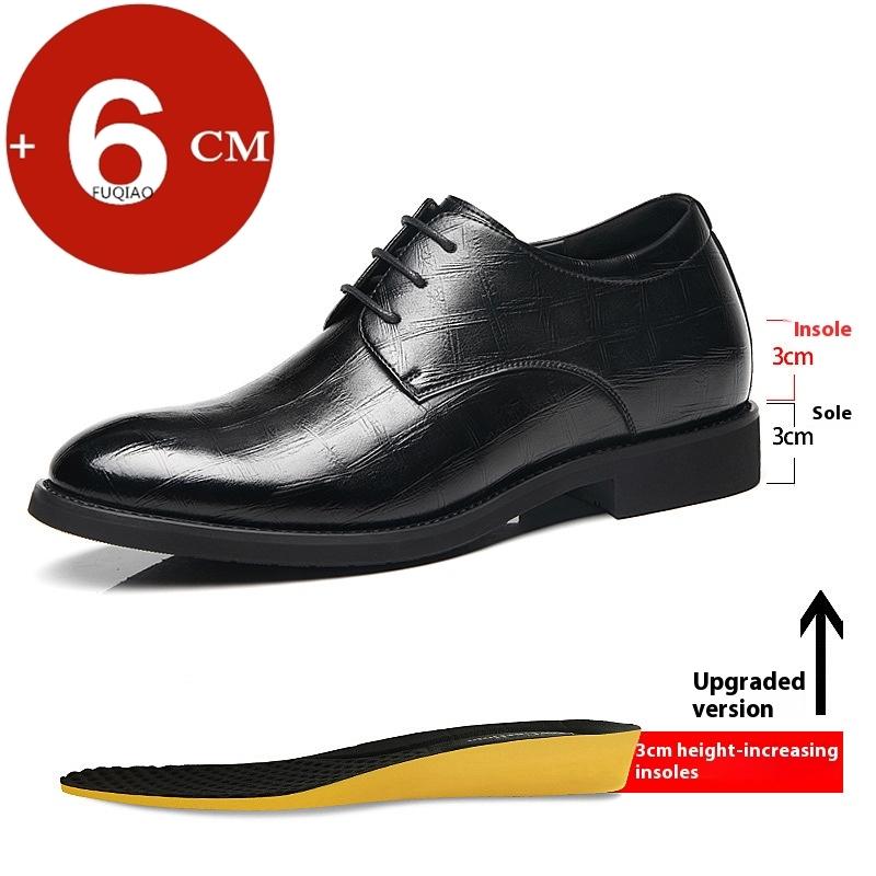 Pánské boty na platformě z pravé kůže, zvyšující výšku o 3/6/8 cm, pánské formální boty Oxford pro obchod, svatbu, večírek