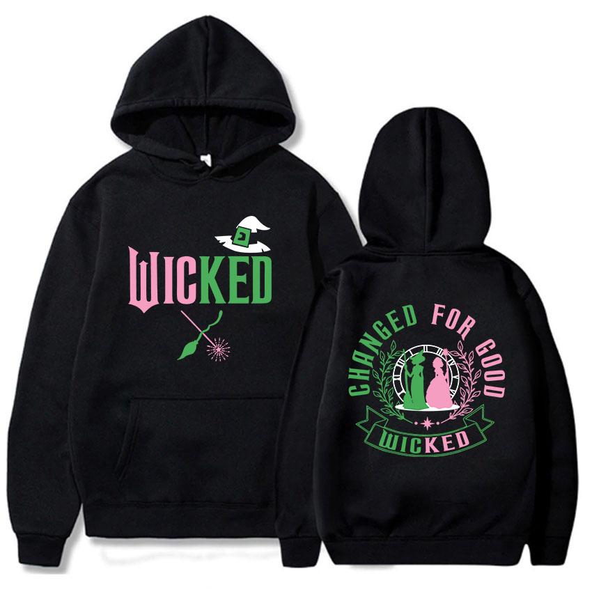 Changed for Good Wicked Fantasy Movies Hoodies Graphic Clothes Women Men Hooded Winter Sweatshirts Moletom Casual Female Hoodie