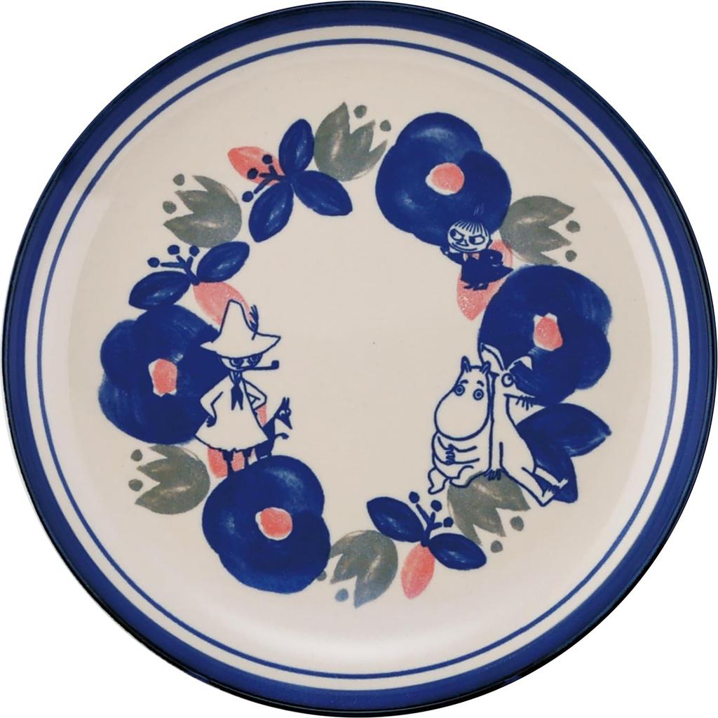 MOOMIN Large Pasta Plate Trio Gift Diameter Microwave and Dishwasher PeriA Gift Box Wedding Made In (Moomin) Plate, Plate, (3 Plates), Set, 21.5cm,