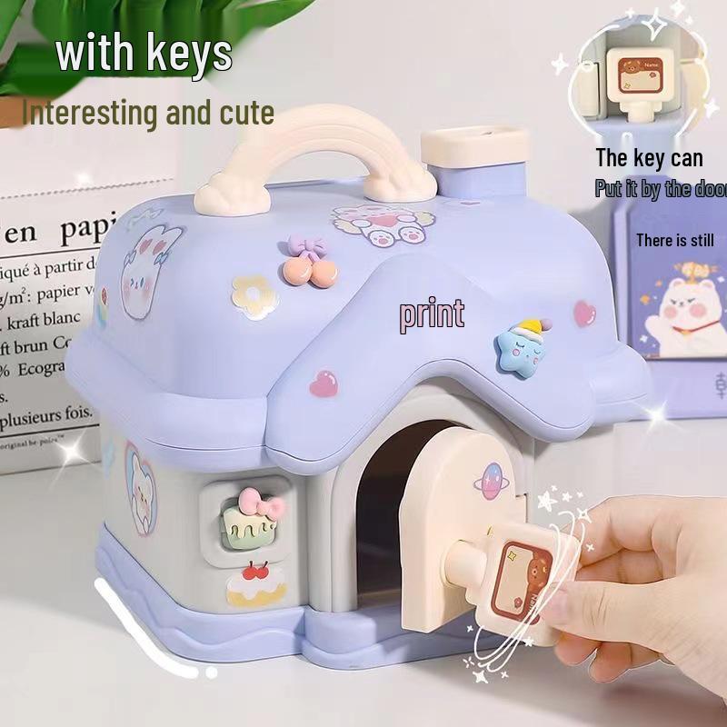 2023 Cute Mushroom House Money Box Cartoon Piggy Bank for Children