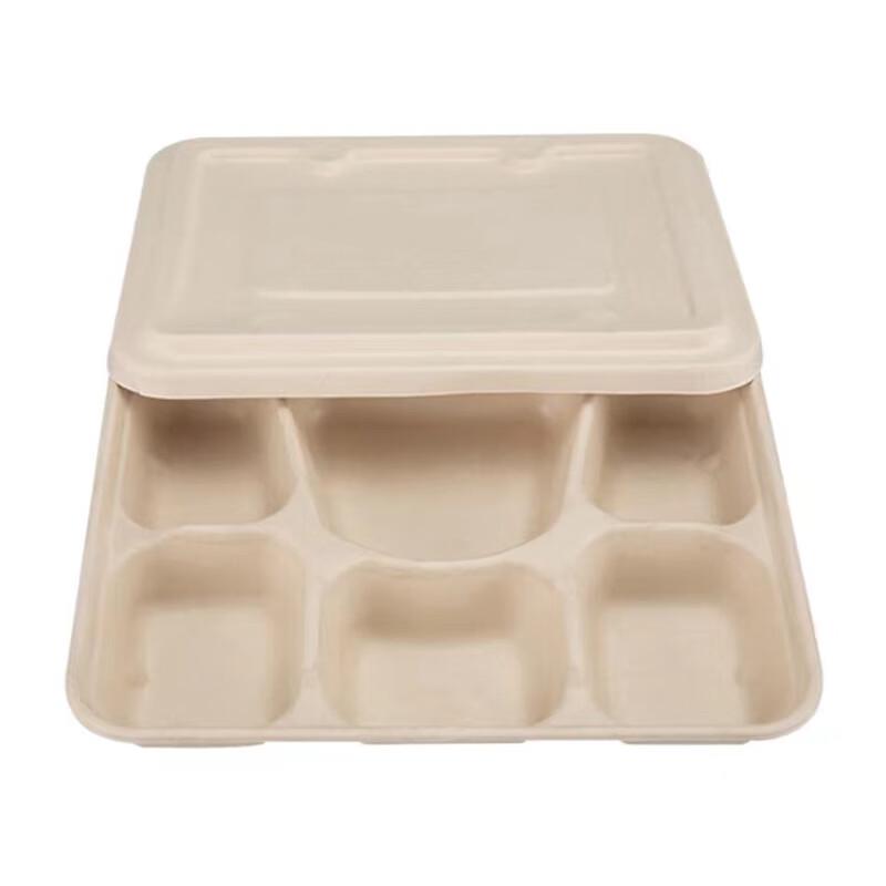 Aoran 6-Compartment Biodegradable Lunch Boxes