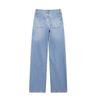 Fashion Style 2024 Autumn New Women's Clothing Slim Looking Commute Leisure Easiest for Match Wide Leg Denim Pants 6688216