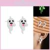 Fashionable Halloween Ghost Earrings Dazzling Night Glow Alloy Ear Jewelry For Women