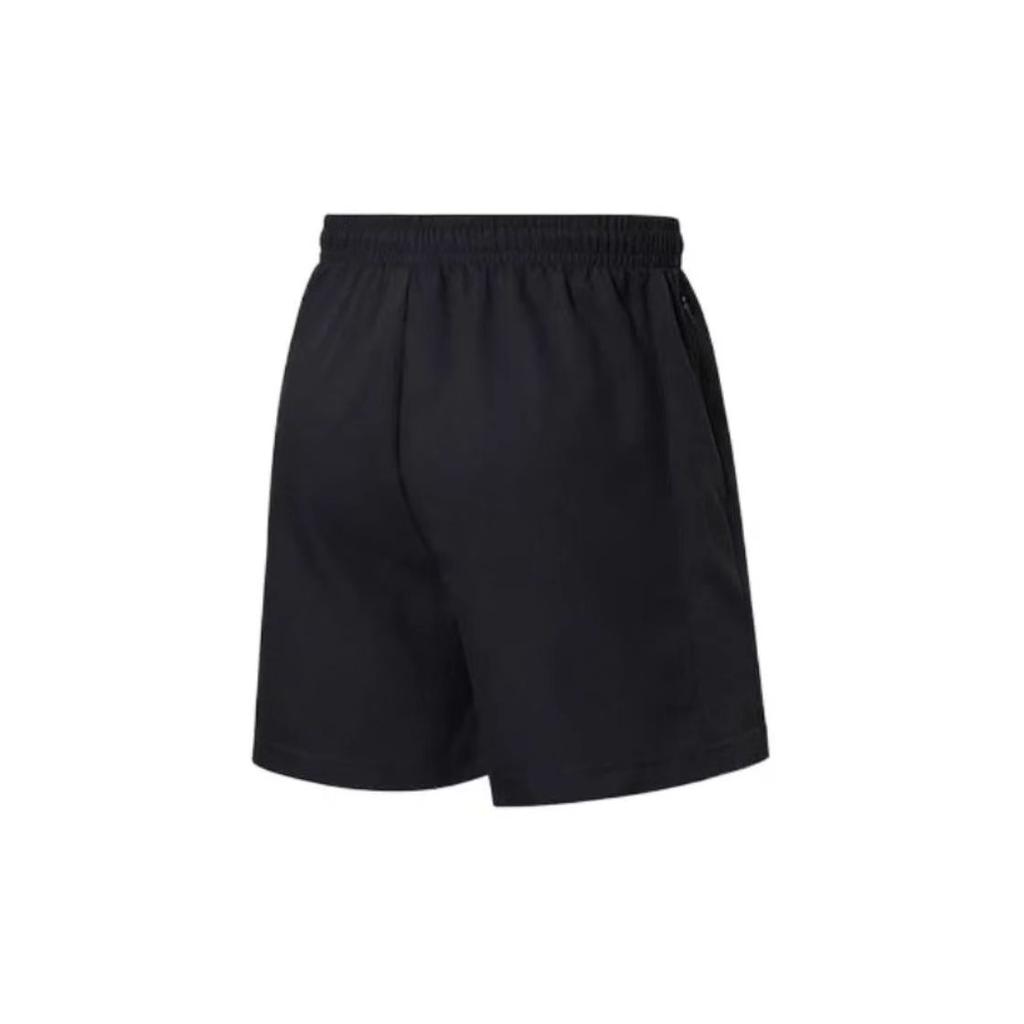 Li Ning Badminton Series Solid Color Logo Sports Straight Leg Shorts Men shorts Black AAPT549-1
