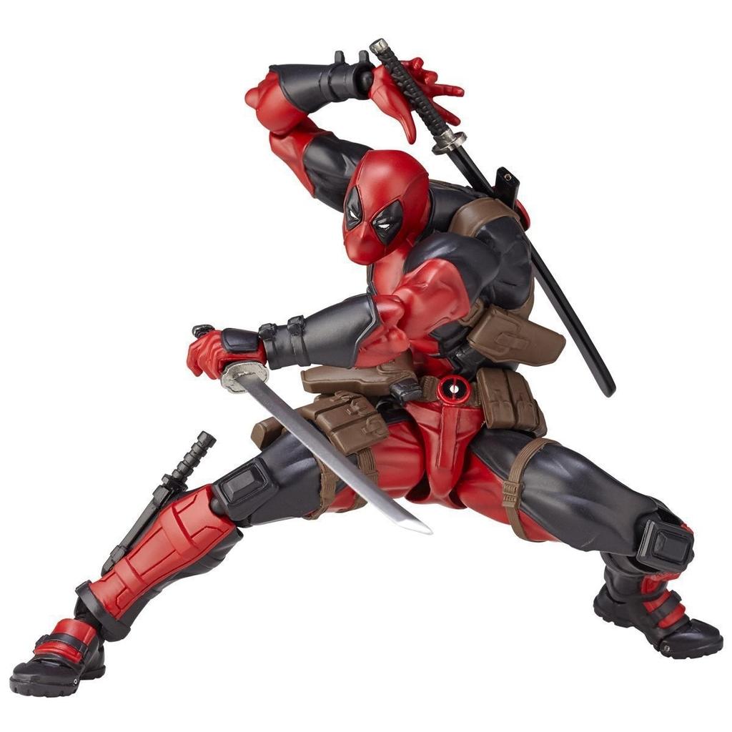 Marvel Deadpool and Wolverine Action Figure Set, Superhero Collectible Figures, Includes Interchangeable Head and Hand Parts