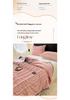 Milk Rabbit Fluffy Blanket - Mother & Child Striped Fleece, All-Season Cozy Small Throw