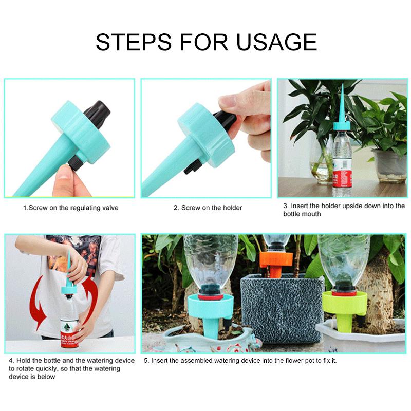 1~10PCS Drip Irrigation Automatic Plant Flowerpot Waterers System Adjustable Water Spikes Taper Plants Pot Automatic Houseplant