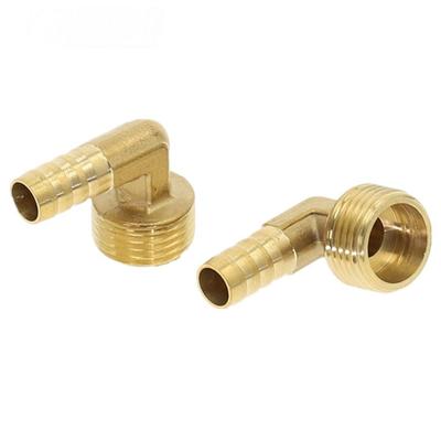 Brass Pipe Fitting PL Pipe Joint 90 Degree Elbow Coupler Connector Adapter Durable Hose Barb  Pipe