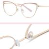 Pink White Frame Cat Eye Prescription Glasses Women Anti Blue Rays/Nearsighted/Presbyopic Bifocal Customized Spectacles Female