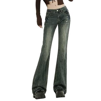 Women's High Waist Slim Straight Loose Casual Pants Wide Leg Pants