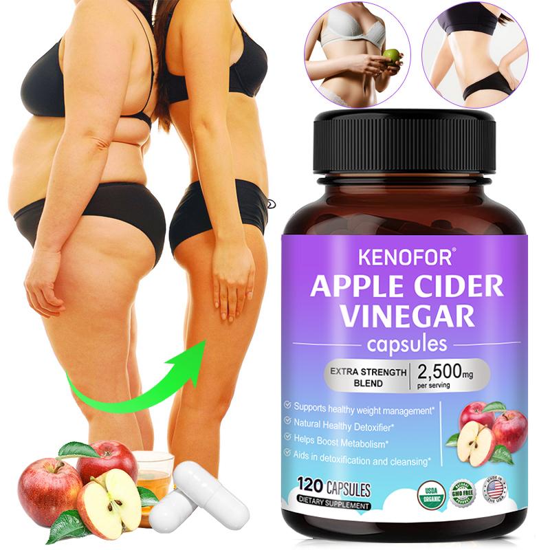 Apple Cider Vinegar, Ceylon Meat, Green Tea 120 Veggie Capsules Dietary Supplement