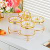 Condiment Bowl As A Nordic Luxury Storage Container with Multiple Divided Compartments, Snack Box,