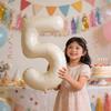 32-inch Coffee Caramel Chocolate Number Balloons - Birthday Party Foil Decorations