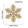 10CM Plastic Snowflake Christmas Tree Decorations - Hollow Powdered Snowflake Pendants