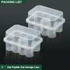 2pcs Clear Peptide Case Set for Fridge,20 Slots Total, 3ml Vial Holder for Refrigerator, Semi-Transparent Vial Storage Case