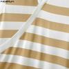 INCERUN Summer Men Stand Collar Sleeveless Striped Print Casual Tank Tops
