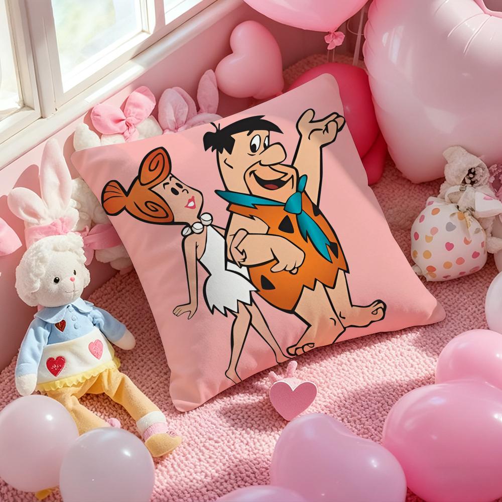 Fred Flintstone Cushion Cover Pattern Printed Pillowcase for Living Room Sofa Cushion Cover & Bedroom Decor