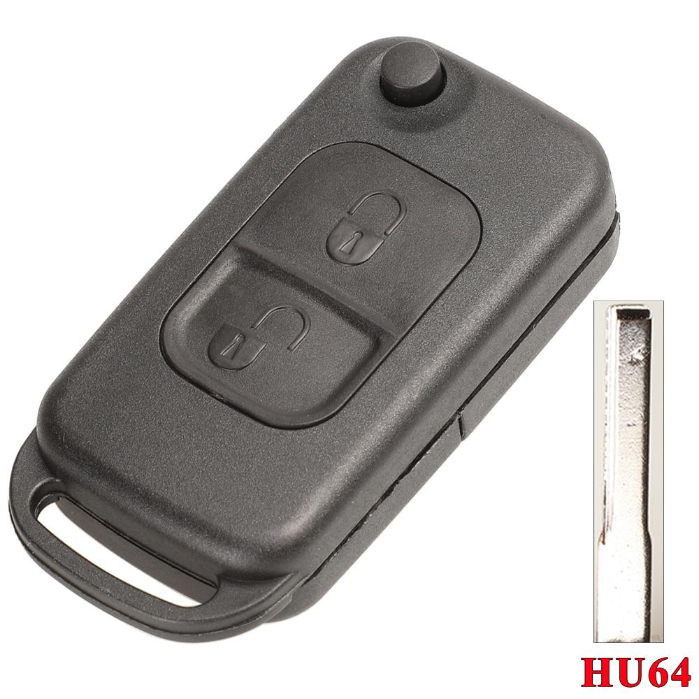 Jingyuqin Flip Folding Remote Key Shell 1/2/3/4 Button for Mercedes Benz SLK E113 A C E S W168 W124 W202 W203 Auto Car Key Case