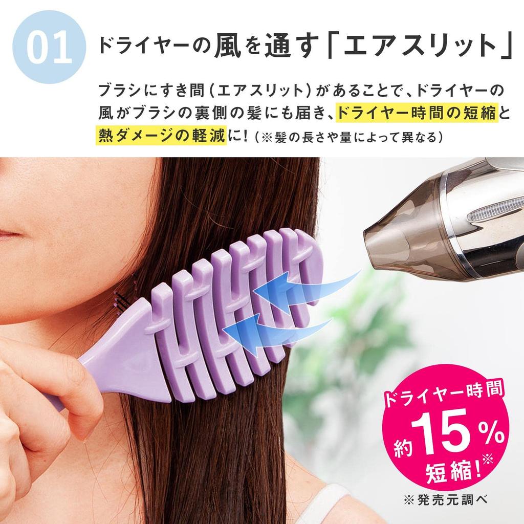 Comolife Hair Brush Hair Hair Air Wet Curved Scalp Hair Skeleton Brush Time-Saving - Brush, Comb, Brush, Blow-Drying Brush, Women's, Washable, Slit,