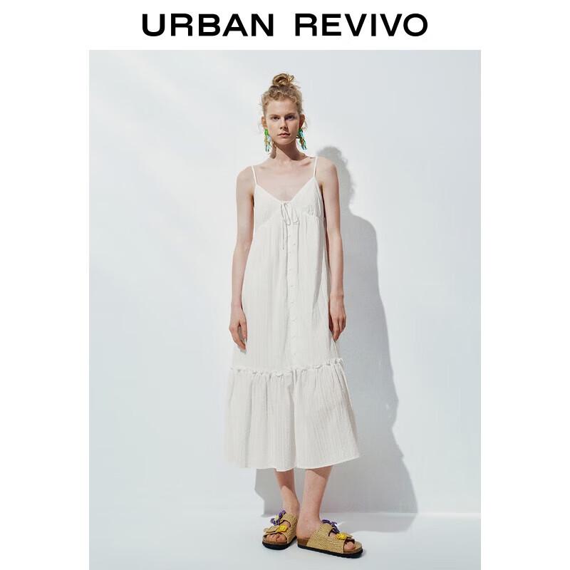 

Женское платье-комбинация UR с V-образным вырезом и бретелями-завязками S